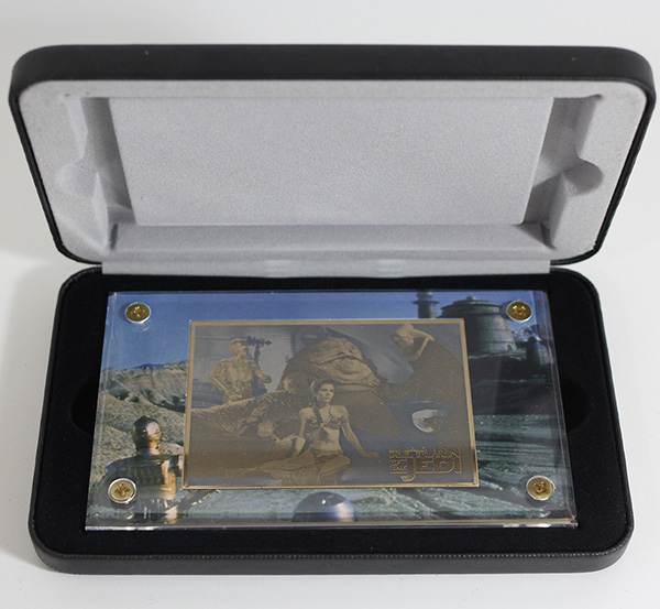 Star Wars 24K Gold Collectible Cards Slave Leia and Jabba