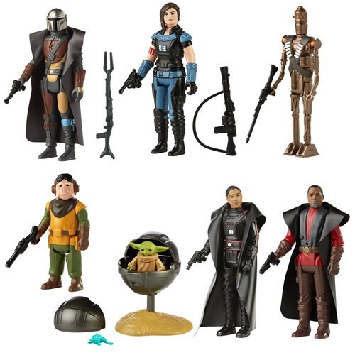 Star Wars The Mandalorian The Retro Collection Action Figures Set of 7