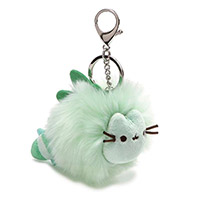 Pusheenosaurus Pom Keychain