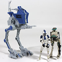 Star Wars The Clone Wars 501st Legion AT-RT Loose Figure Set