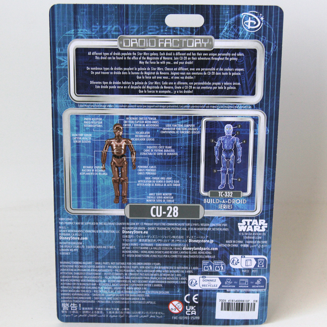 2026 Disney Parks Star Wars Droid Factory CU-28 Monthly Build A Droid