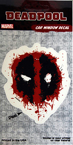 Marvel Deadpool Splatter Head Decal Sticker