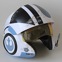 Disney Parks Star Wars Galaxys Edge White Poe X-Wing Pilot Helmet