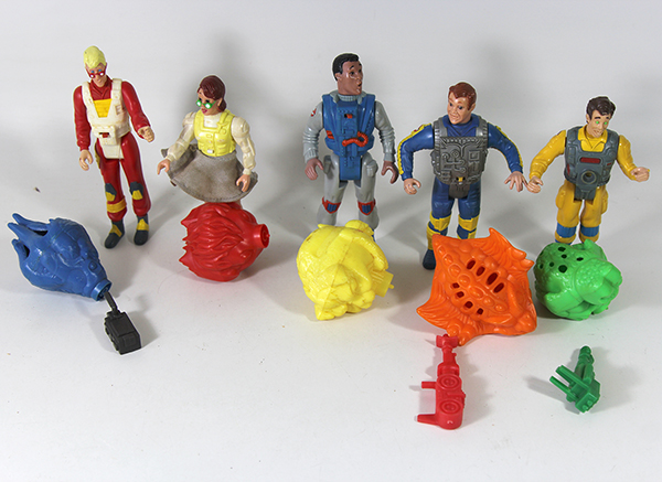 Vintage The Real Ghostbusters Screaming Hero Figures Lot of 5