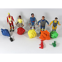 Vintage The Real Ghostbusters Screaming Hero Figures Lot of 5