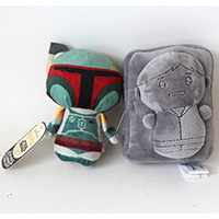 Hallmark Star Wars Itty Bittys Han Solo in Carbonite and Boba Fett