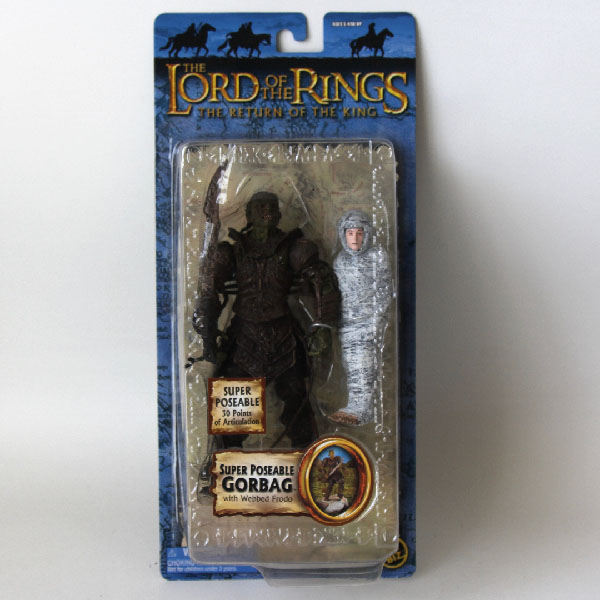Lord of the Rings ROTK Gorbag Orc with Webbed Frodo Figure