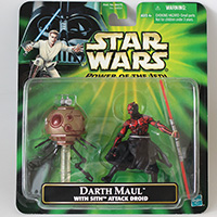 Star Wars POTJ Darth Maul With Sith Attack Droid