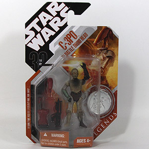Star Wars 30th Anniversary C-3PO with Battle Droid Head Saga Legends