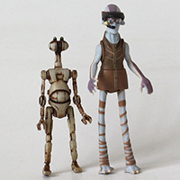 Star Wars Episode 1 Ody Mandrell and Otoga Droid Loose Figures