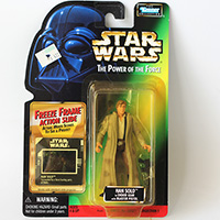 Star Wars POTF Han Solo in Endor Gear Freeze Frame