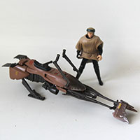 Star Wars POTF Speeder Bike with Luke Loose