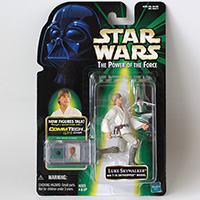 Star Wars POTF Luke Skywalker With T-16 Skyhopper Model Figure