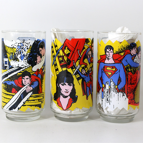Superman The Movie 3 set of Glasses