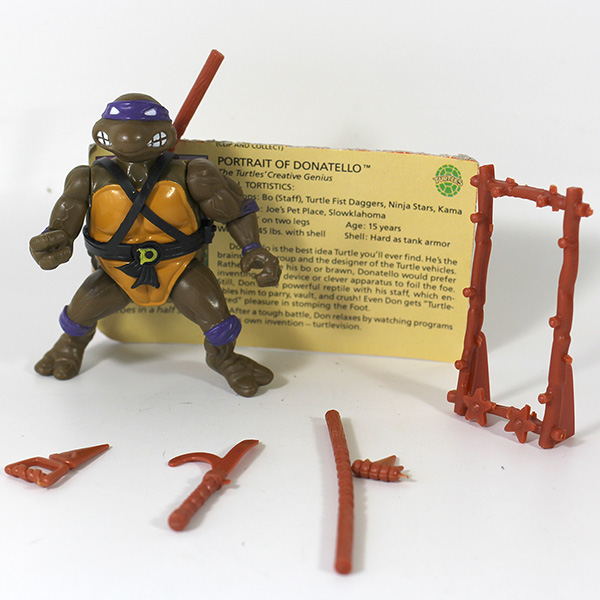 Vintage TMNT Donatello Action Figure Loose 1988