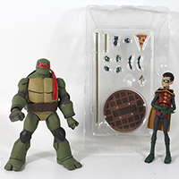 DC Batman vs Teenage Mutant Ninja Turtles 2-Pack Robin & Raphael TMNT GameStop