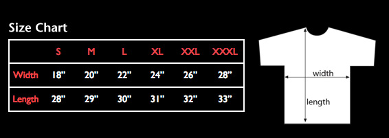 t-shirt sizing chart