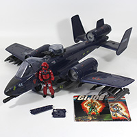 Vintage G.I. Joe Cobra Rattler Ground Attack Jet 1984 Loose