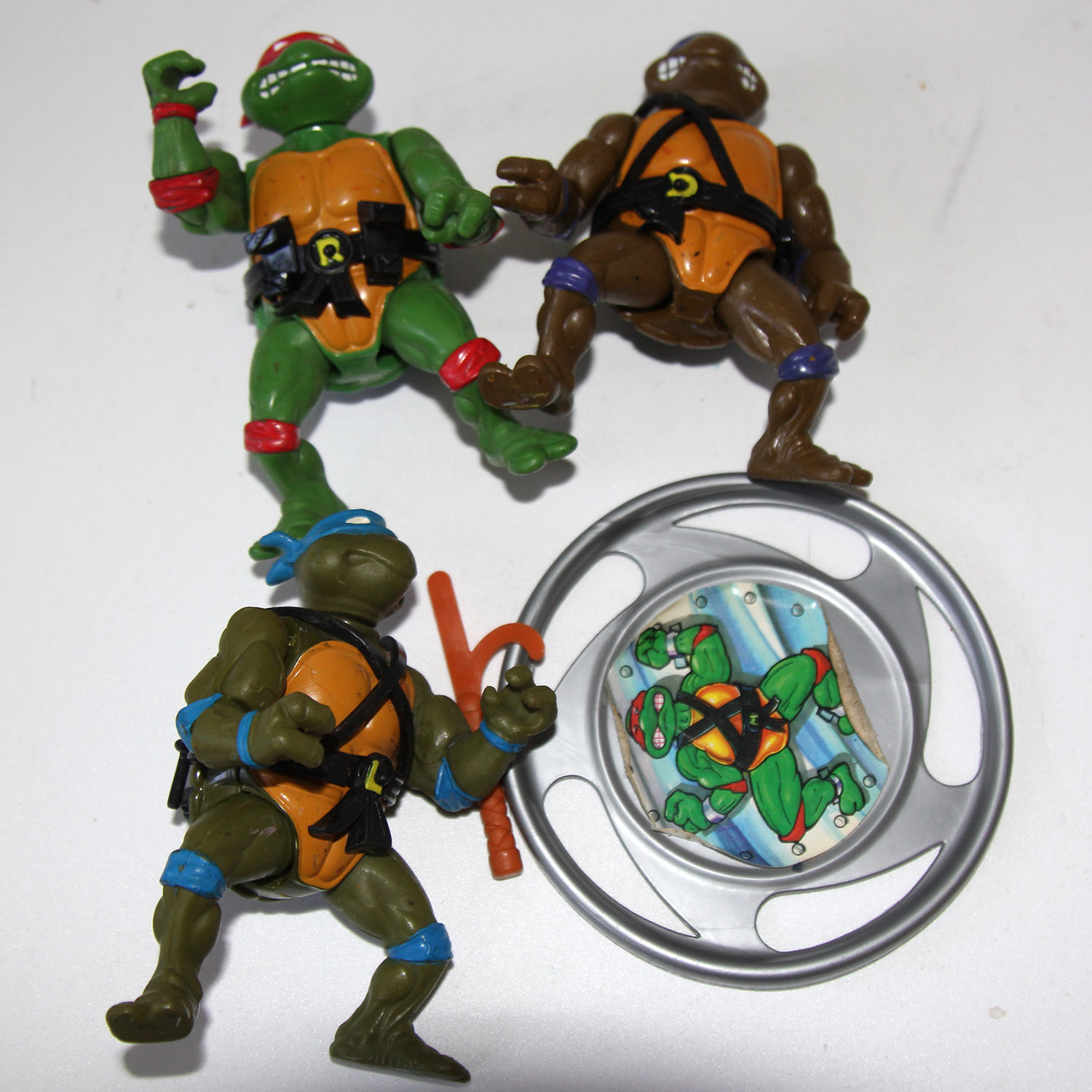Vintage TMNT 88 Lot of 3 Loose Figures