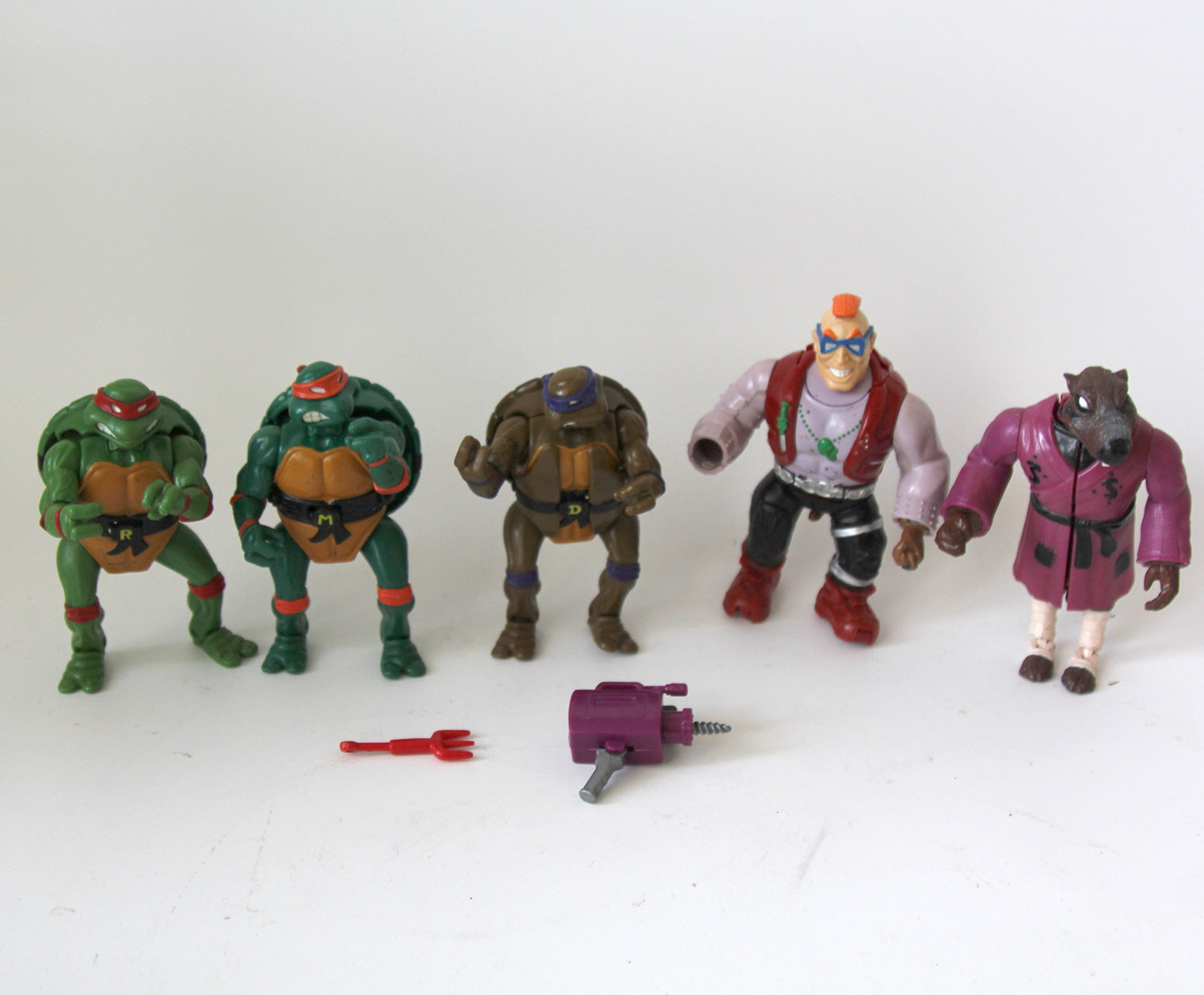 Vintage TMNT Mutation Series Lot of 5 Loose Figures