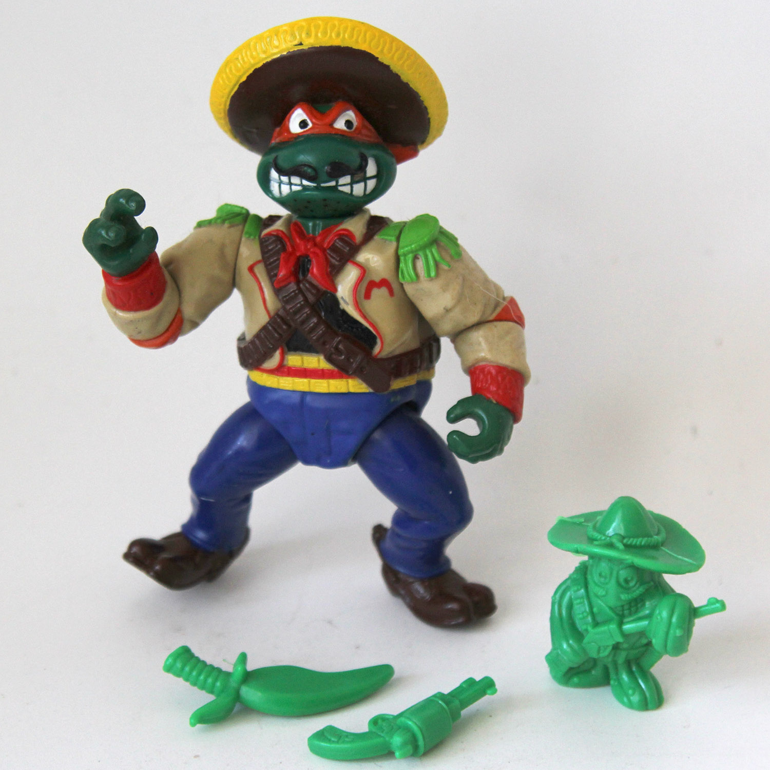 Vintage TMNT Bandito Bashin Mike Action Figure Loose
