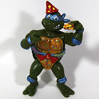 Vintage TMNT Bodacious Birthday Leo Loose Figure