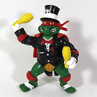Vintage TMNT Bodacious Birthday Raph The Magnificent Loose Figure