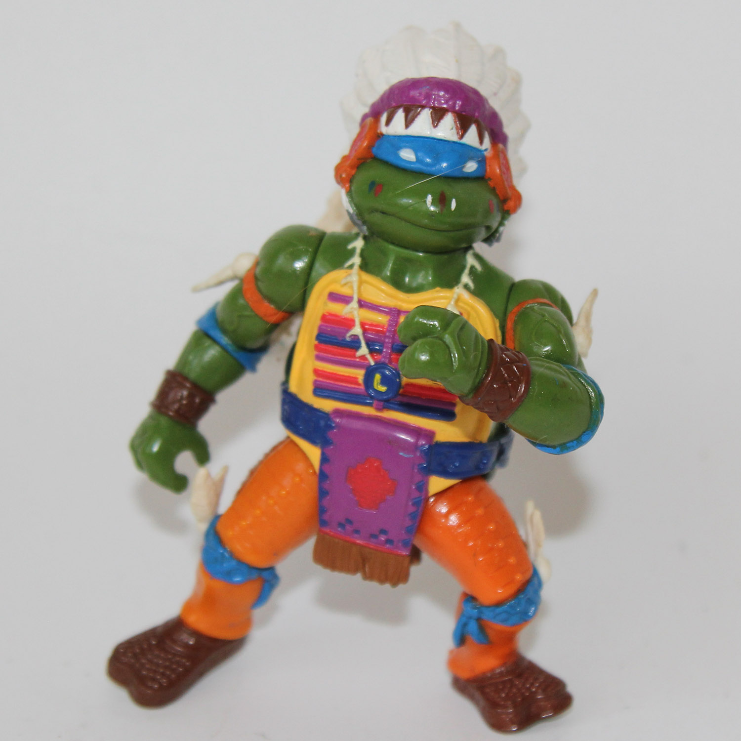 Vintage TMNT Chief Leo Wacky Wild West Figure Loose