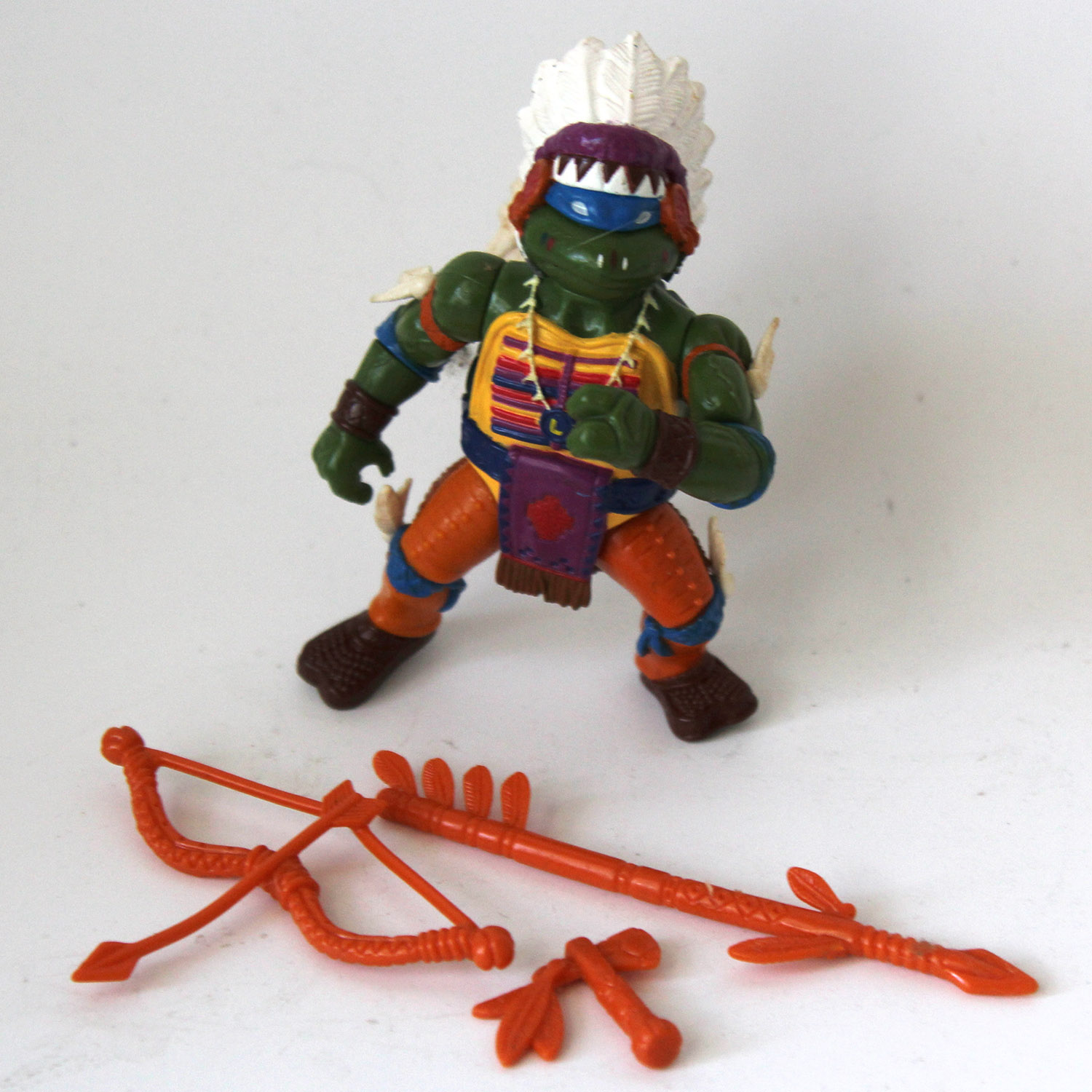 Vintage TMNT Chief Leo Wacky Wild West Figure Loose