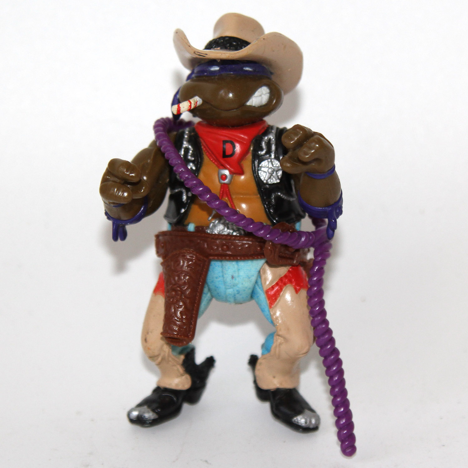 Vintage TMNT Cowboy Donatello Wild West Figure Loose