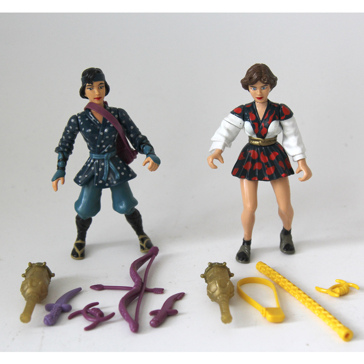 Vintage TMNT Movie III Princess Mitsu and April O Neal Loose Action Figures