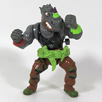 Vintage TMNT Machine Gunnin Rocksteady Loose Figure