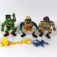 Vintage TMNT Mutant Military Lot of 3 Loose Figures