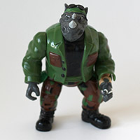 Vintage TMNT Mutatin Rocksteady Loose Figure