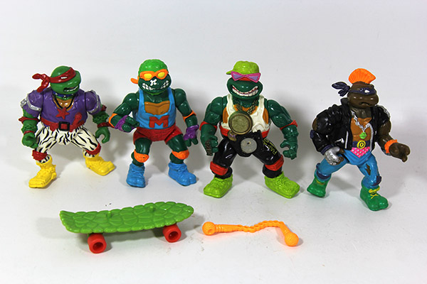 Vintage TMNT Turtles Rock N Roll Lot of 4 Loose Figures