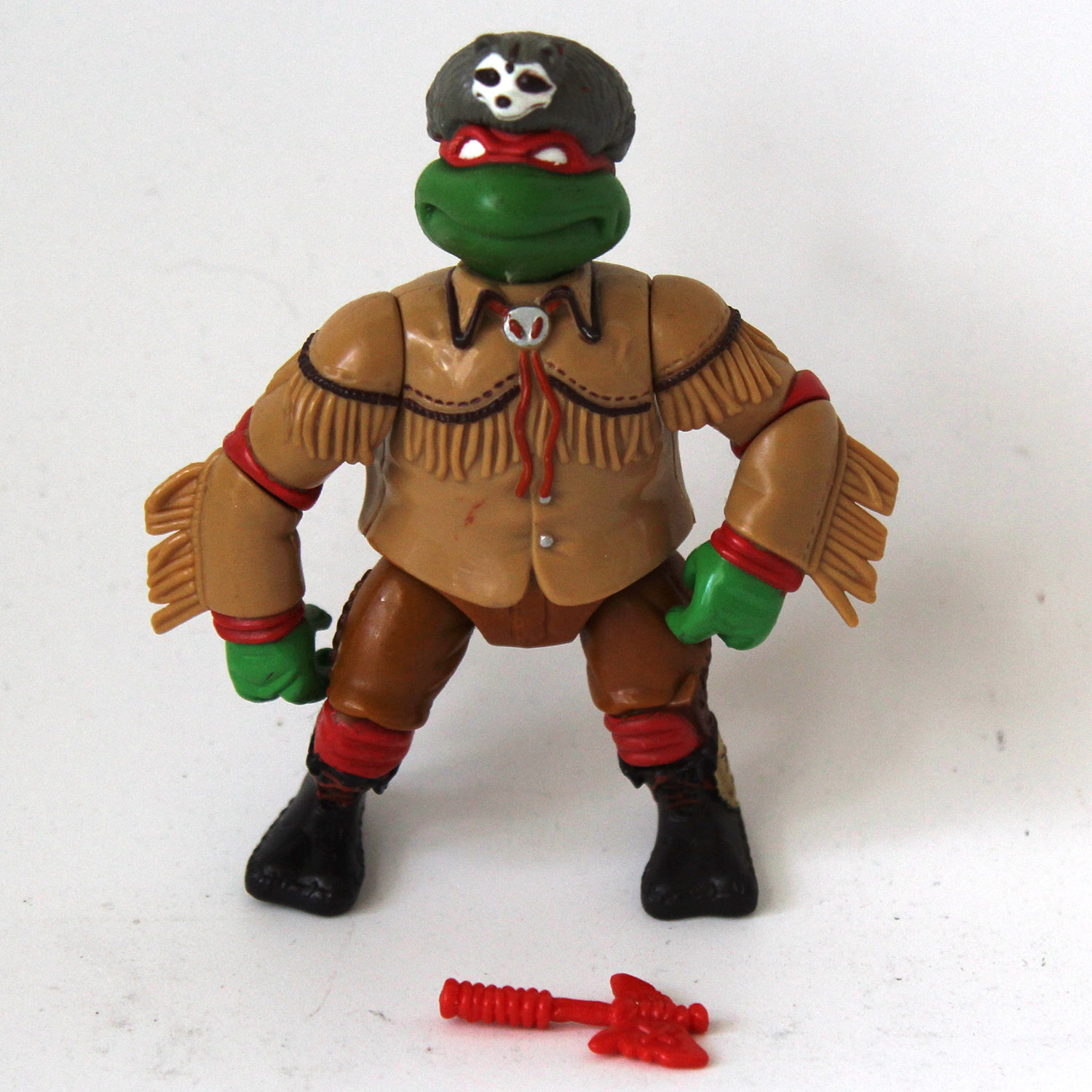 Vintage TMNT Wacky Wild West Sewer Scout Raphael Figure Loose