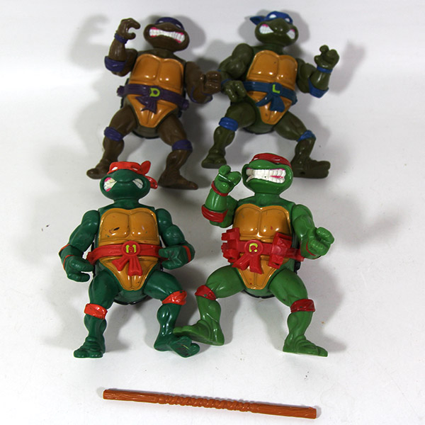 Vintage TMNT Storage Shell Lot of 4 Figures