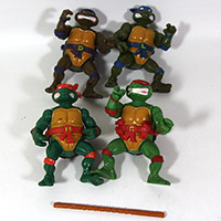 Vintage TMNT Storage Shell Lot of 4 Figures