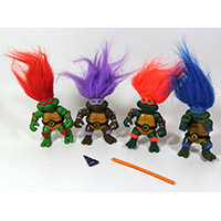 Vintage TMNT Turtle Troll Loose Lot of 4 Figures