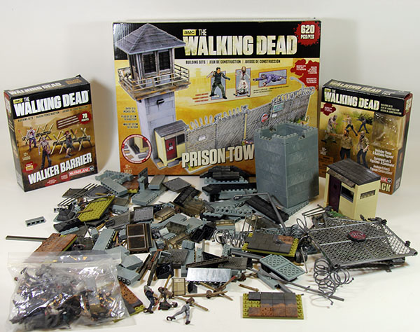 Walking Dead Prison Tower and Prison Gate Construction Set and Extra Figures